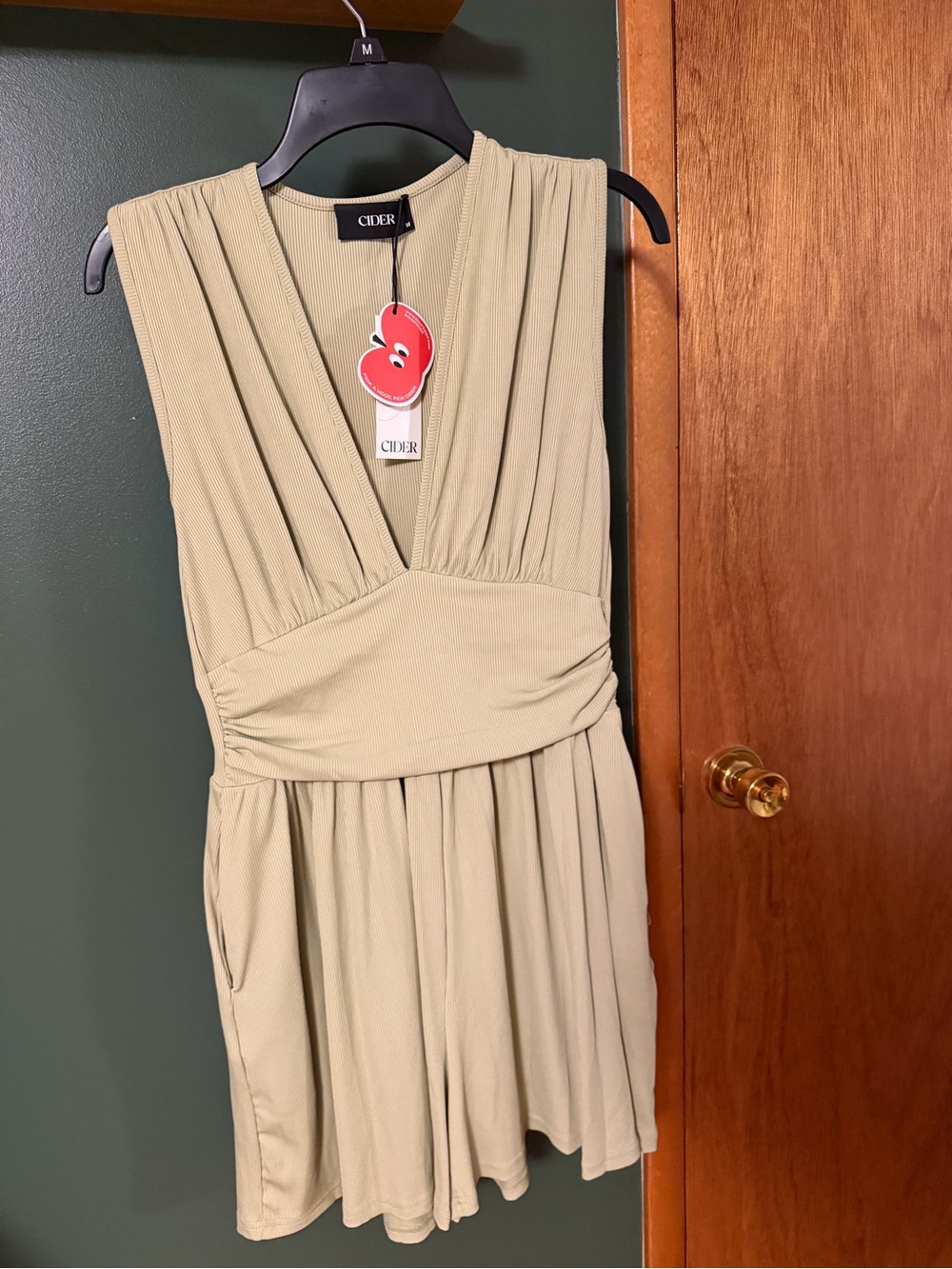 Cider Women's ribbed V-Neck romper